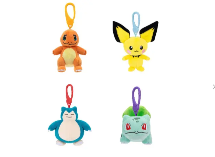JAS POKEMON PLUSZ 9CM CLIP ON W14 ASST - Zabawki