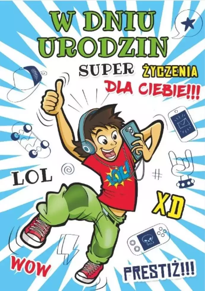 Karnet Young B6 + koperta wzór nr 026 Urodziny - Książki