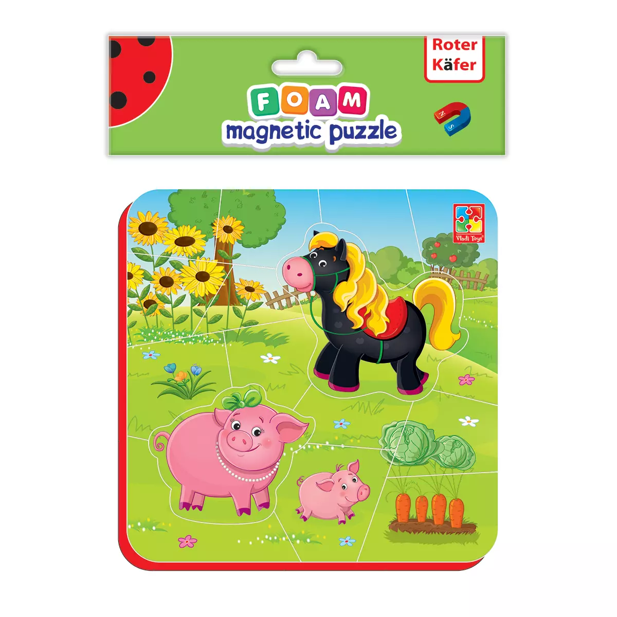 Puzzle magnetyczne 16 elementów. Zwierzęta - Puzzle