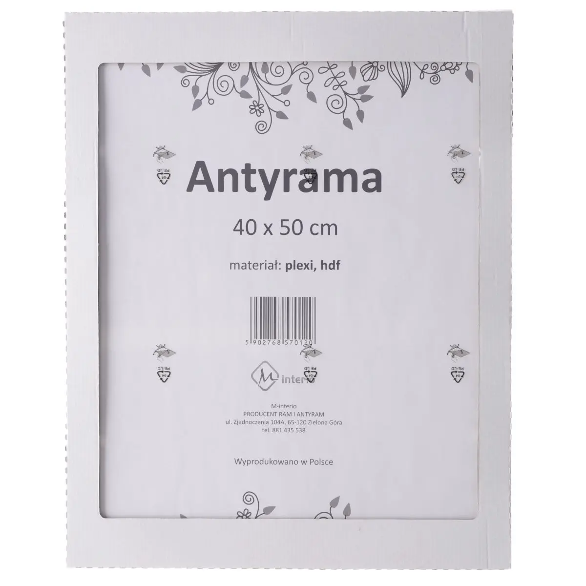 Antyrama plexi plexi [mm:] 400x500 M-interio - Papiernicze i szkolne