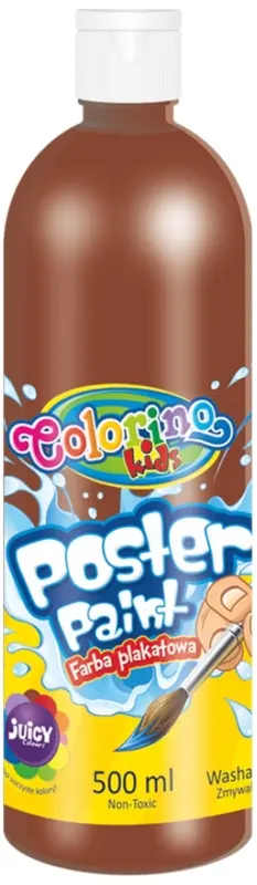 Farba plakatowa 500 ml butla brązowa Colorino, Patio - Papiernicze i szkolne