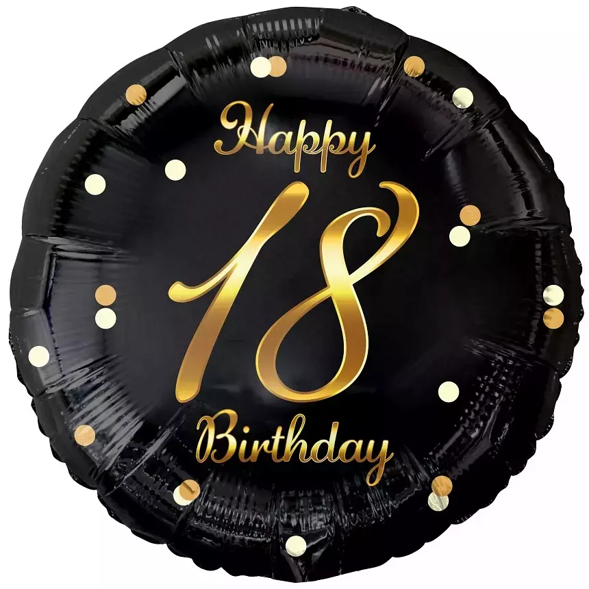 Balon foliowy 18 Happy 18 Birthday - Papiernicze i szkolne