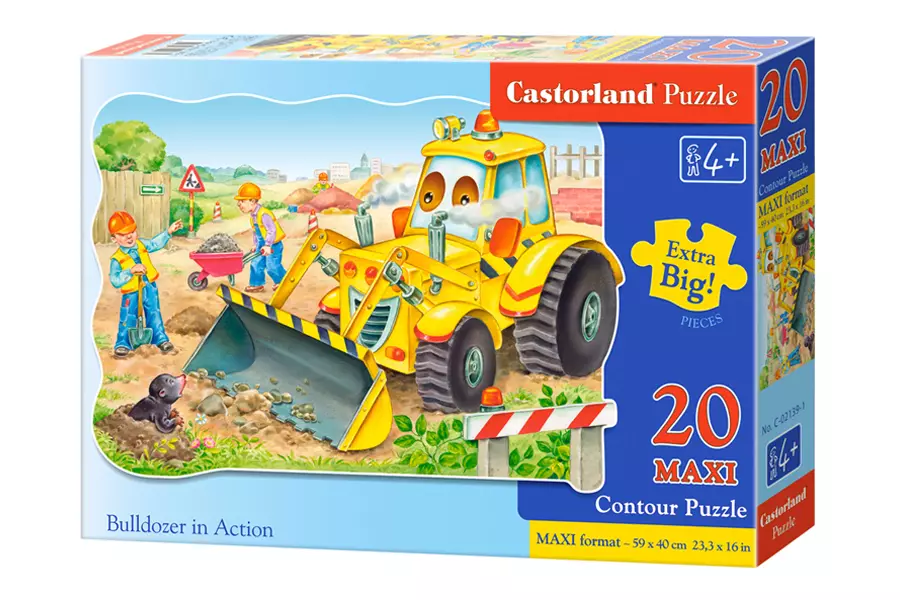 Puzzle maxi 20 elementów. Buldożer w akcji - Puzzle