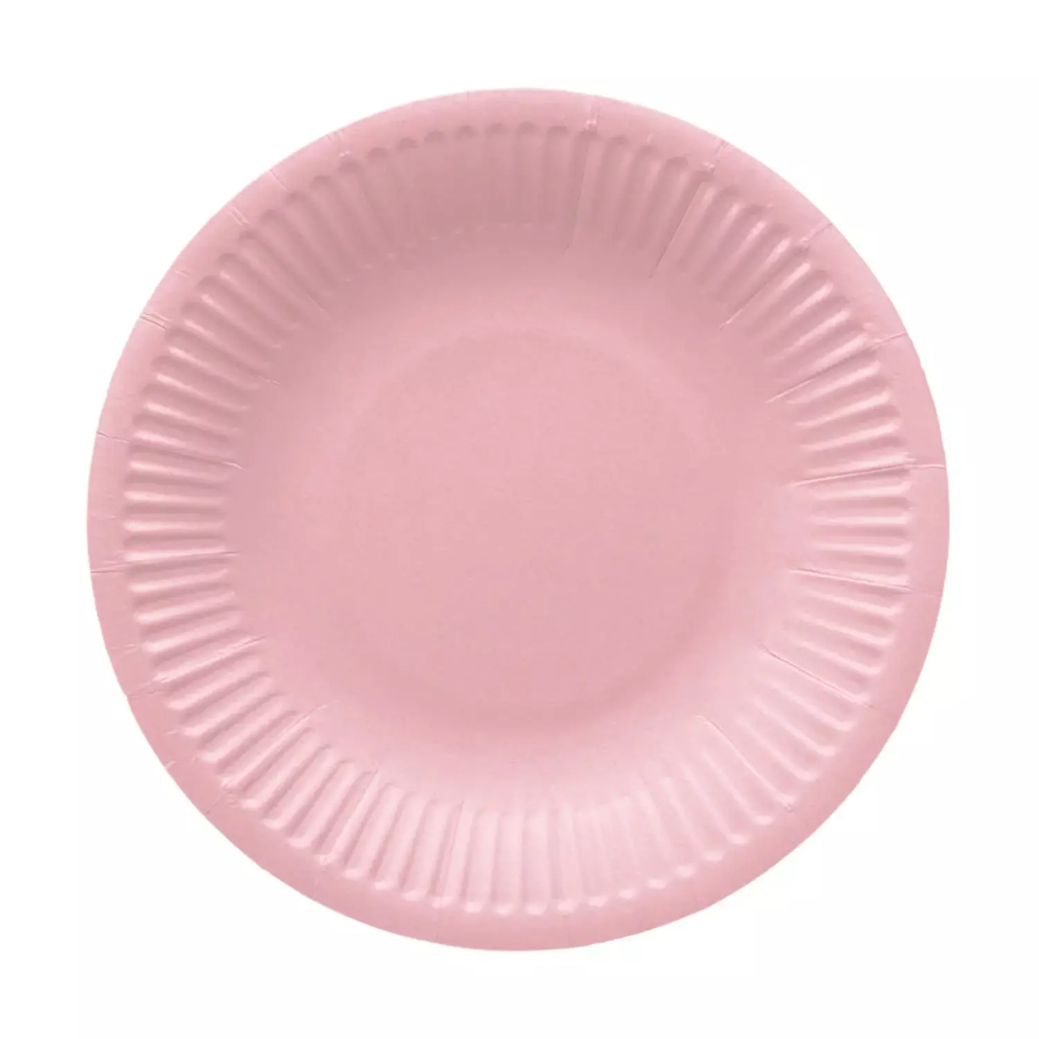 Talerzyki papierowe 18 cm, jasnoróżowy Monocolor (8 sztuk) - Papiernicze i szkolne
