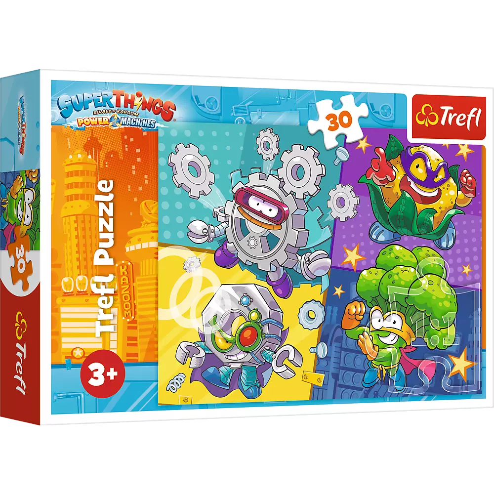 Puzzle 30 elementów. Super Thiings. Superbohaterowie - Puzzle