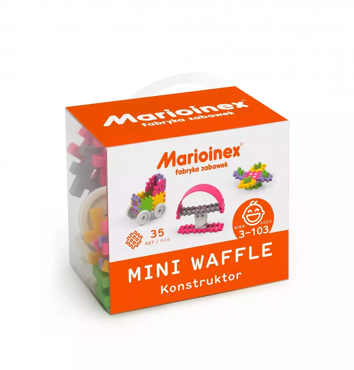 Klocki Mini Waffle (35 elementów), dziewczynka - Zabawki