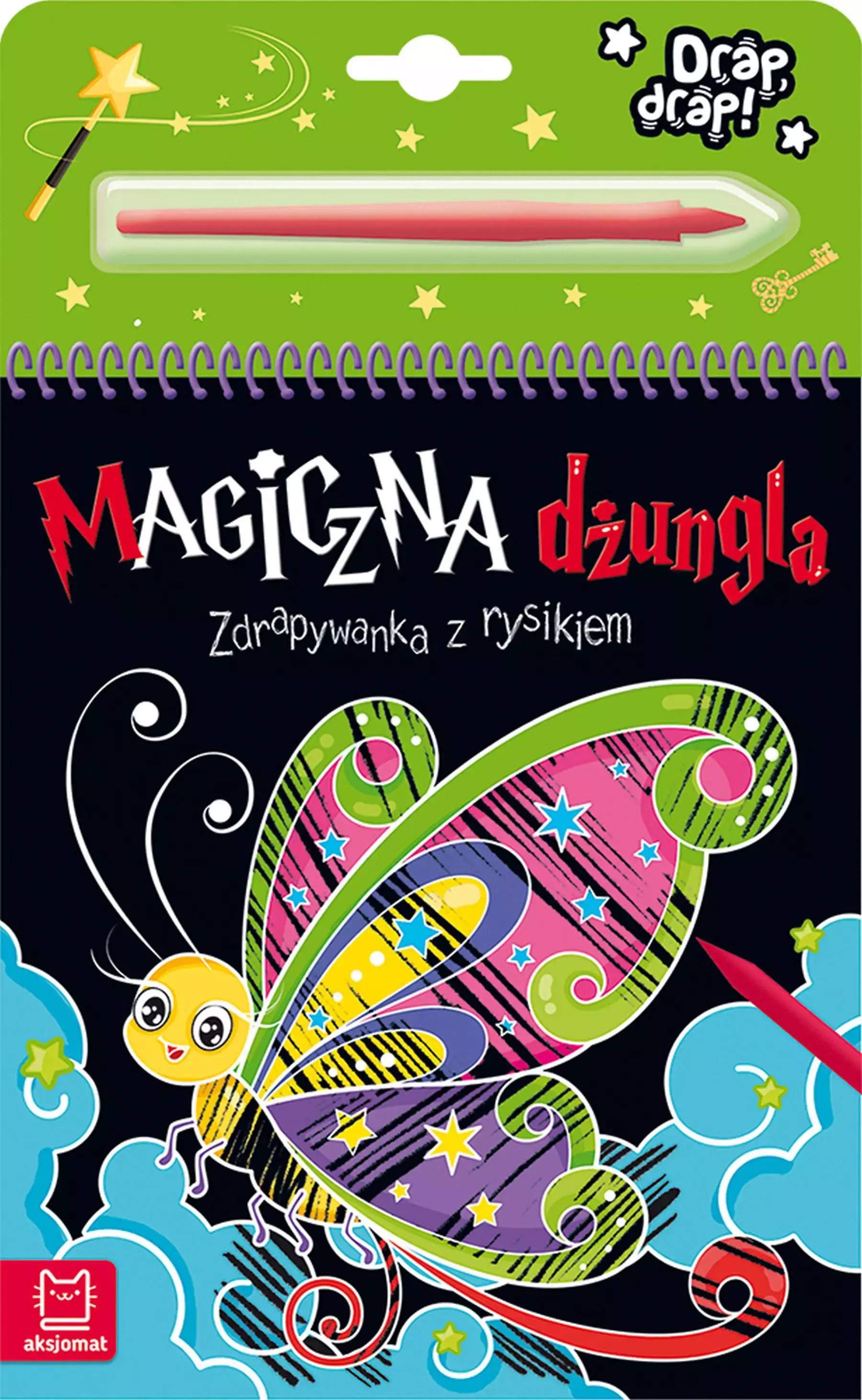 Magiczna dżungla. Zdrapywanka z rysikiem - Książki