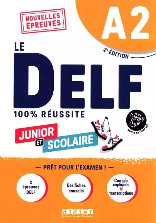 DELF 100% reussite A2 scolaire et junior książka + audio - Książki