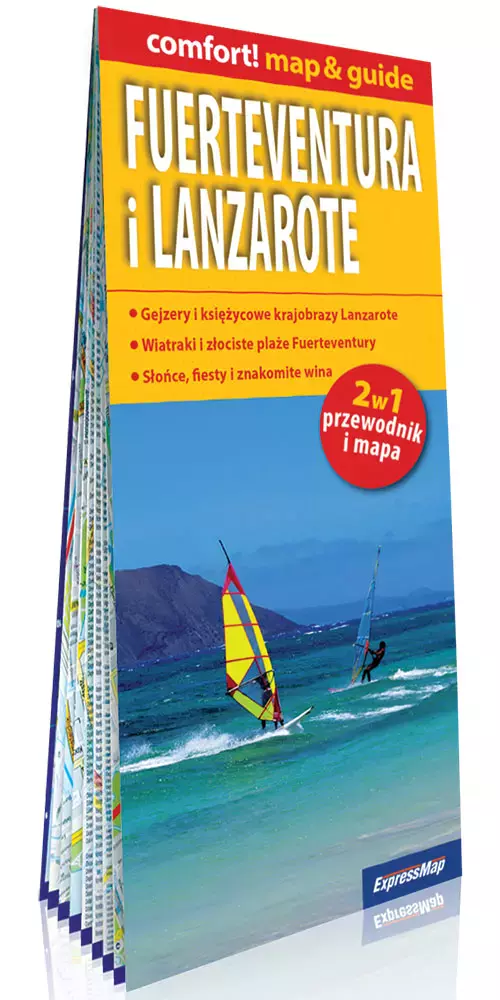 Fuerteventura i Lanzarote; laminowany map&guide (2w1: przewodnik i mapa) - Książki