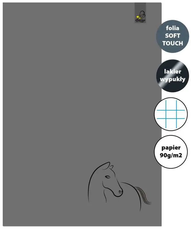 Zeszyt A4 32k. kratka 90g Animal Sketch 1, Bee-Bee - Papiernicze i szkolne
