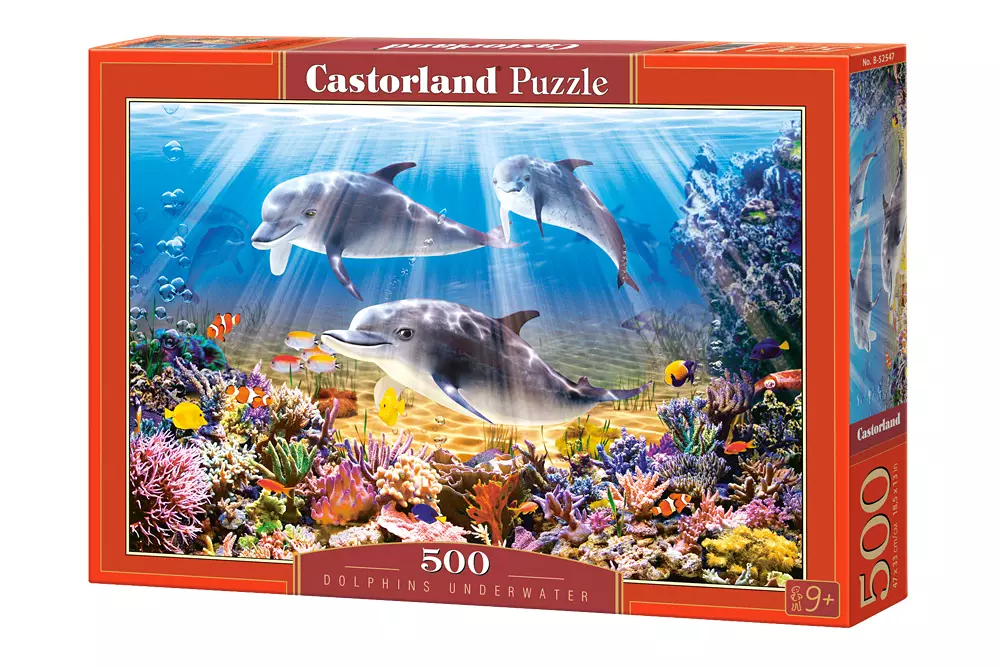 Puzzle 500 elementów. Delfiny pod wodą - Puzzle