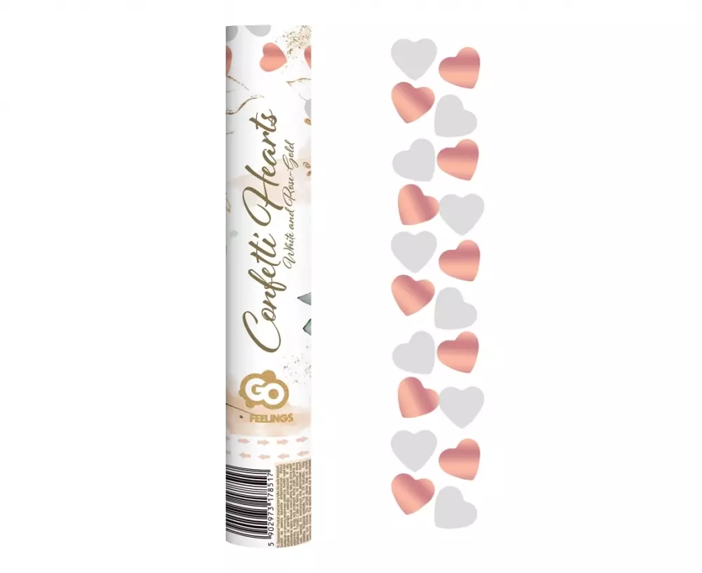 Konfetti Wystrzalowe 30x5 Serca Roz/zlo/bia Go - Papiernicze i szkolne