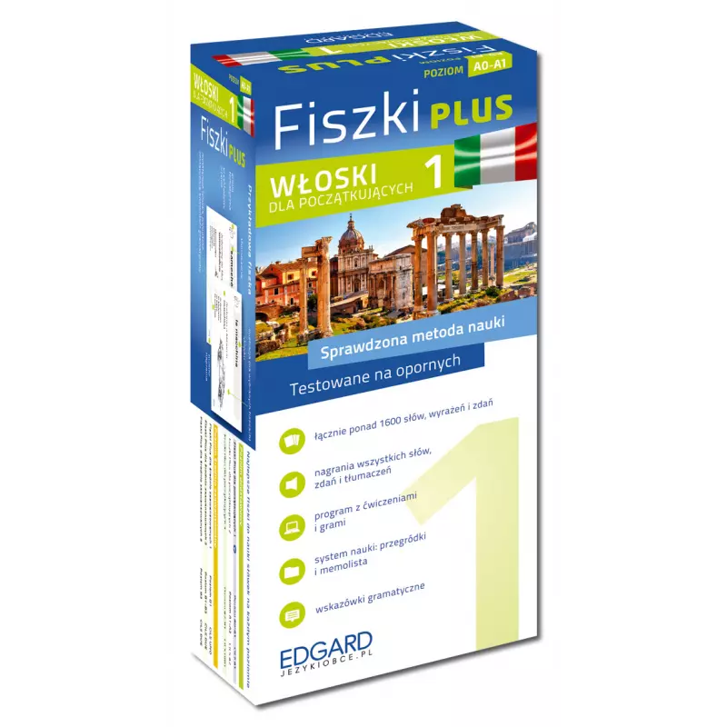 Włoski. Fiszki PLUS dla początkujących 1 - Książki