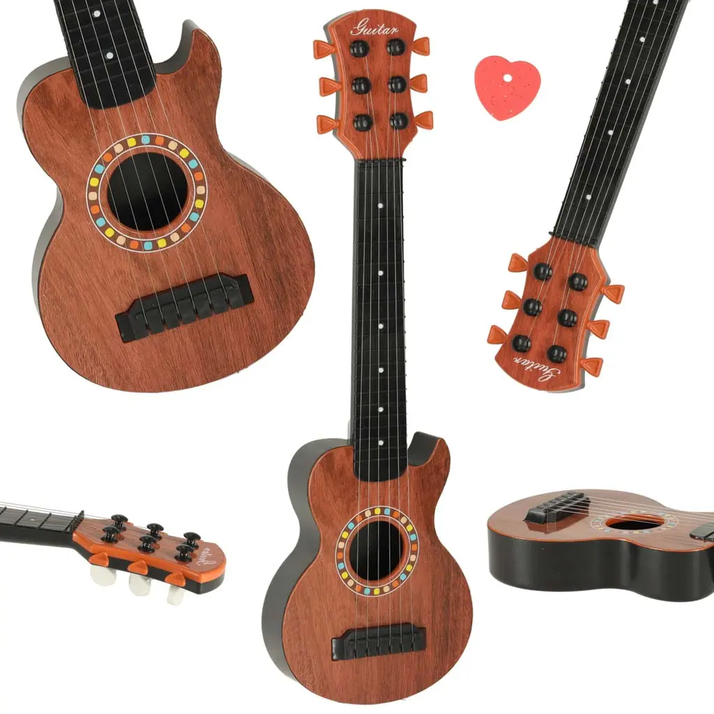 Gitara klasyczna dla dzieci drewniana 6 strun 18 cali 46,5cm - Zabawki