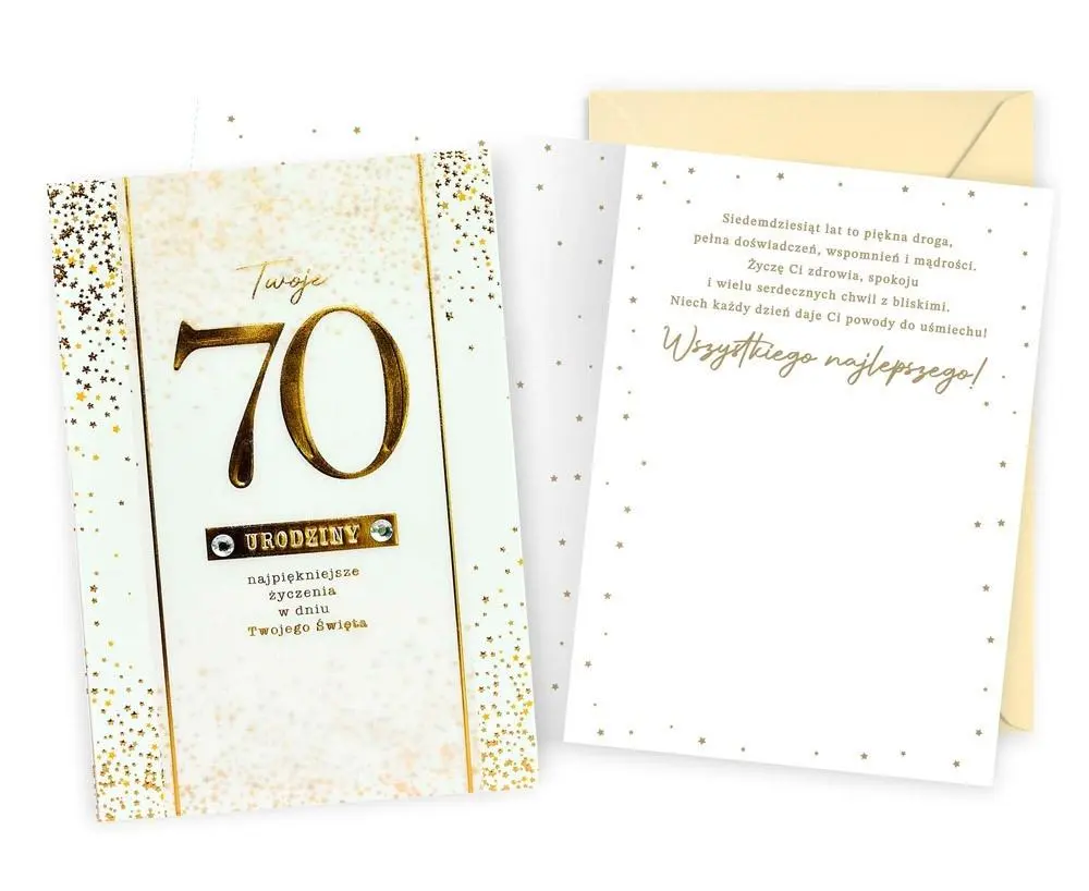 Karnet B6 Urodziny 70 - Papiernicze i szkolne