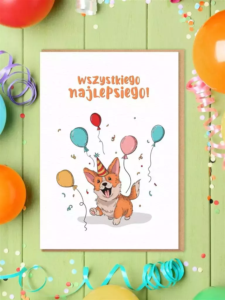 Karnet Urodziny - Wszystkiego nalepsiego - Papiernicze i szkolne