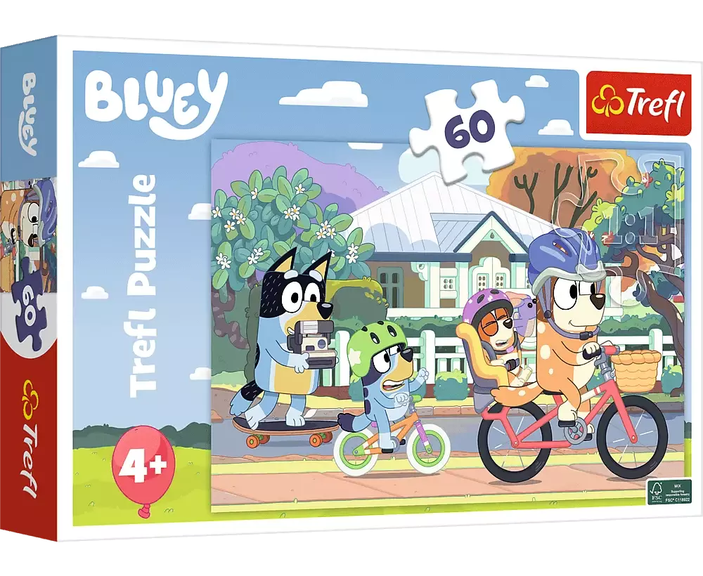 Puzzle 60 elementów. Wesoła Bluey - Puzzle