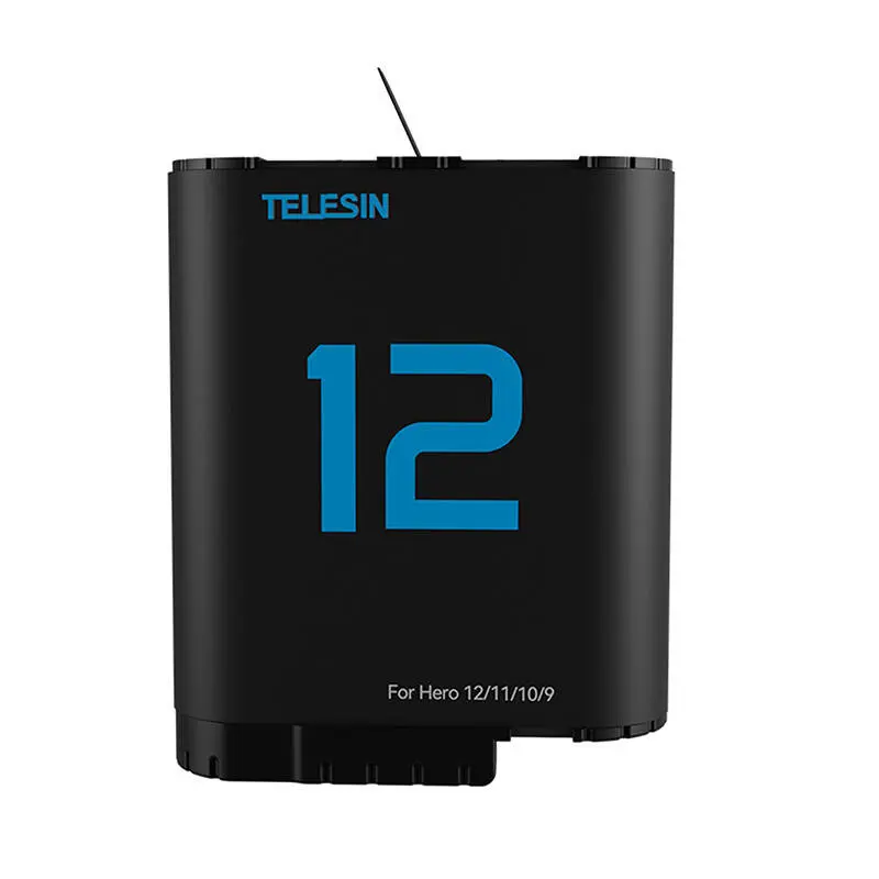Akumulator TELESIN do GoPro Hero 9-12 1750mAh (niebieski) - Elektronika i akcesoria
