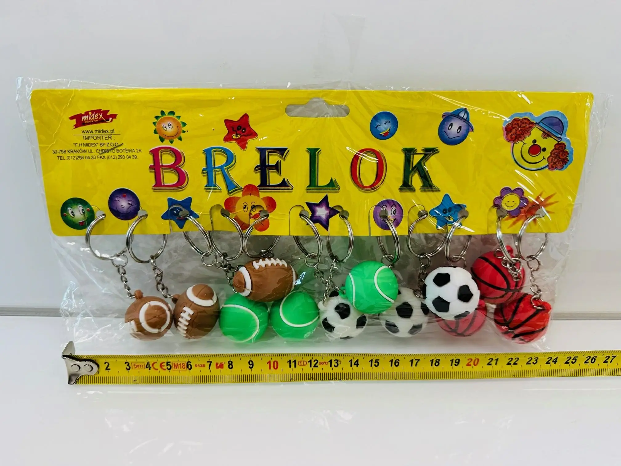 Brelok Piłka Sport 12SZT D41295 - Zabawki