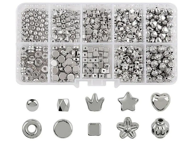 Koraliki DIY srebrne - Zabawki