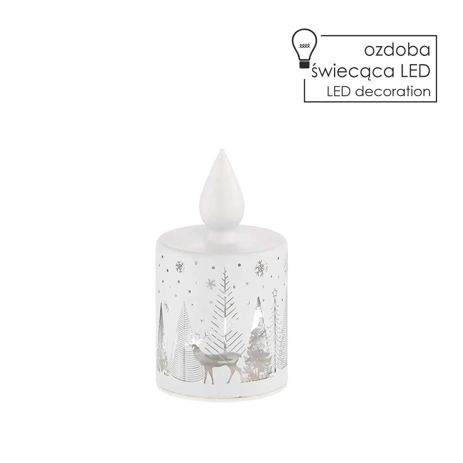 Lampion Led - Świeczka Biała 7,5 x 13,7 cm, pakiet 24 sztuk - Elektronika i akcesoria