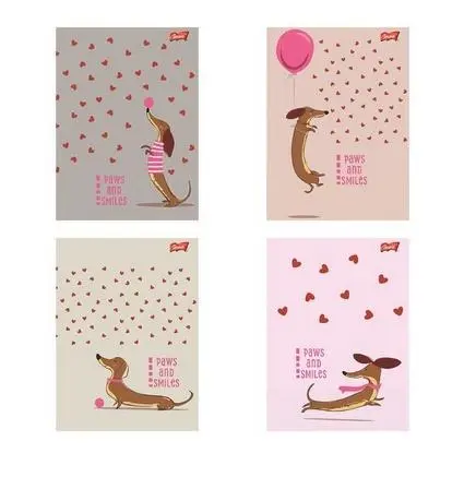 Zeszyt A5/32k linia kolorowa Dachshund - Papiernicze i szkolne
