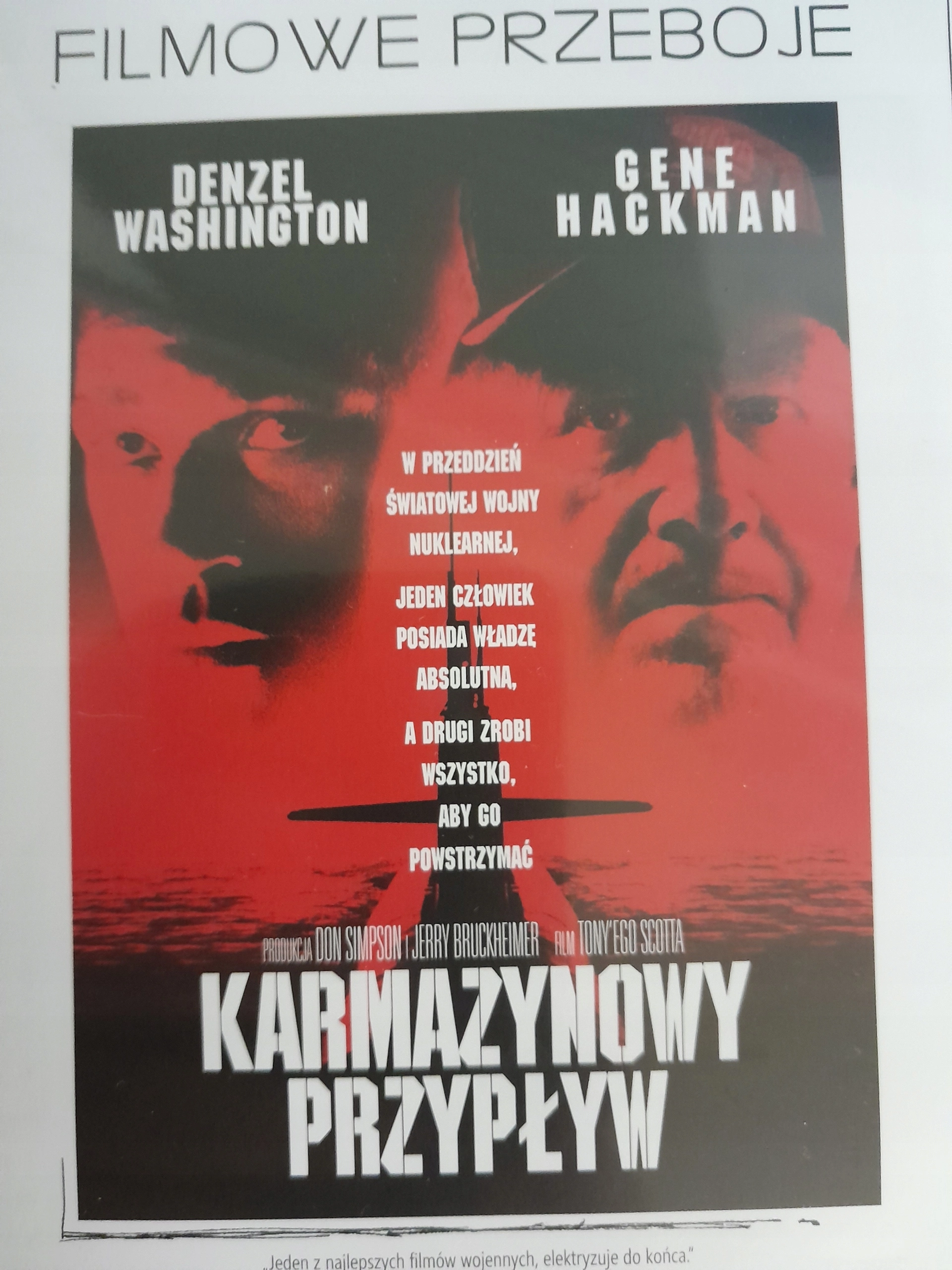 Karmazynowy przypływ, płyta DVD - Filmy