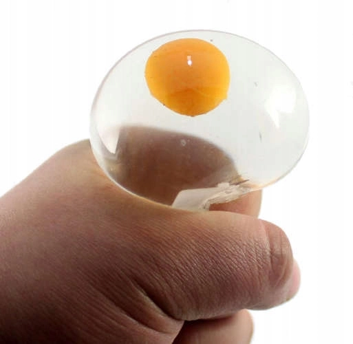 GNIOTEK ANTYSTRESOWY FIDGET MIĘKKIE JAJKO ŻÓŁTKO - Zabawki