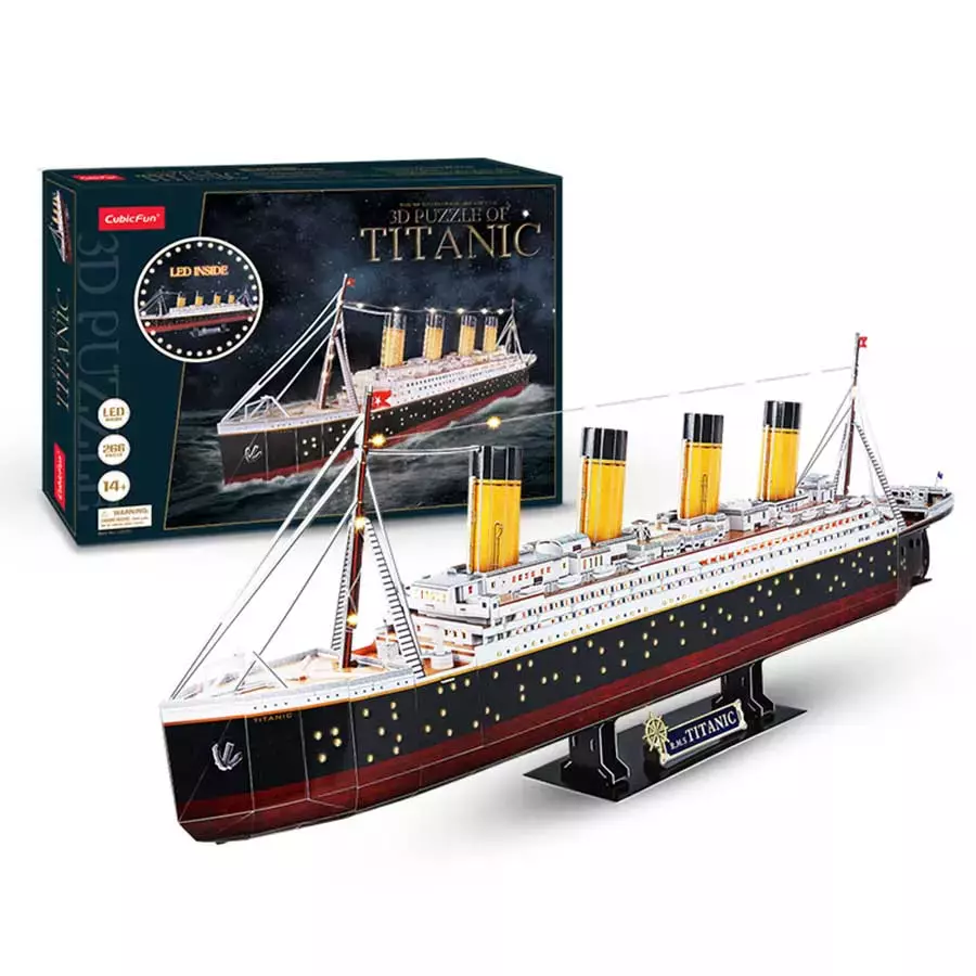 Puzzle 3D 266 elementów. Titanic (wersja LED) - Puzzle