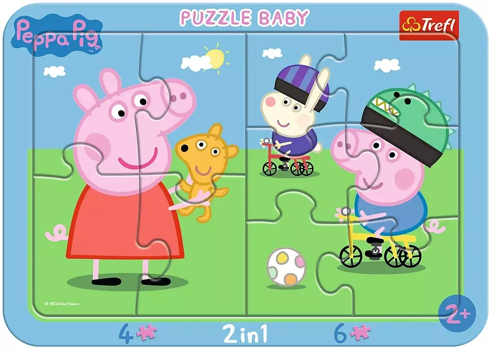 Puzzle ramkowe 10 elementów. Wesoła Świnka Peppa - Puzzle