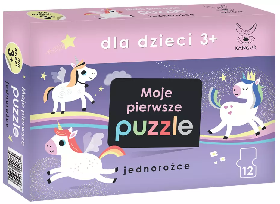 Moje pierwsze puzzle 12 elementów. Jednorożce - Puzzle