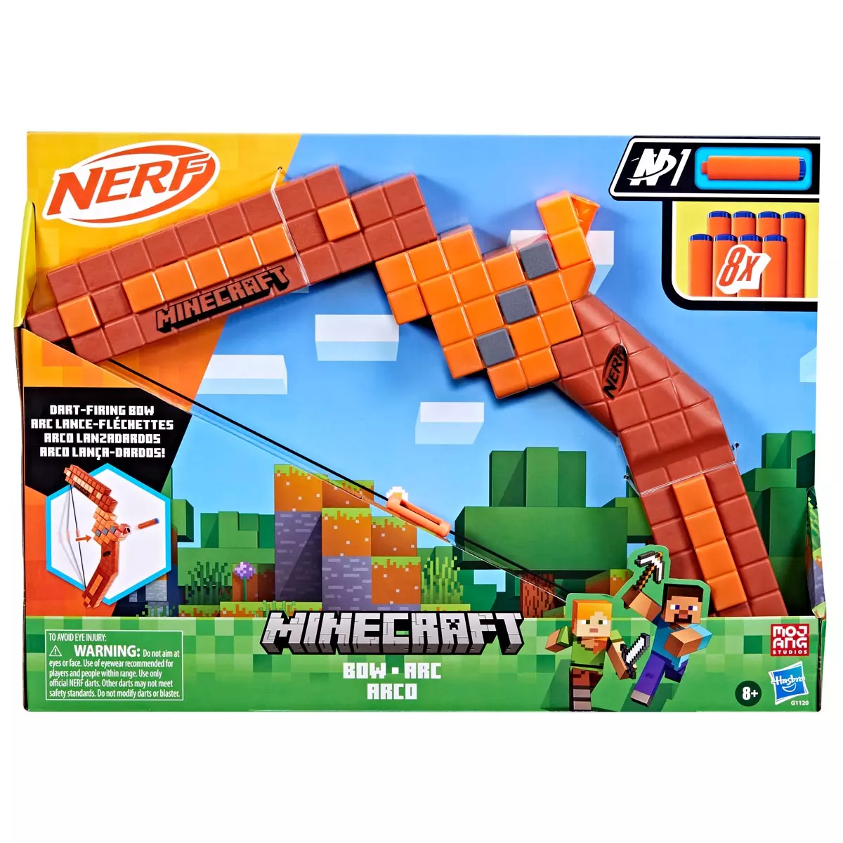 NERF Minecraft Łuk, pistolety i wyrzutnie - Zabawki