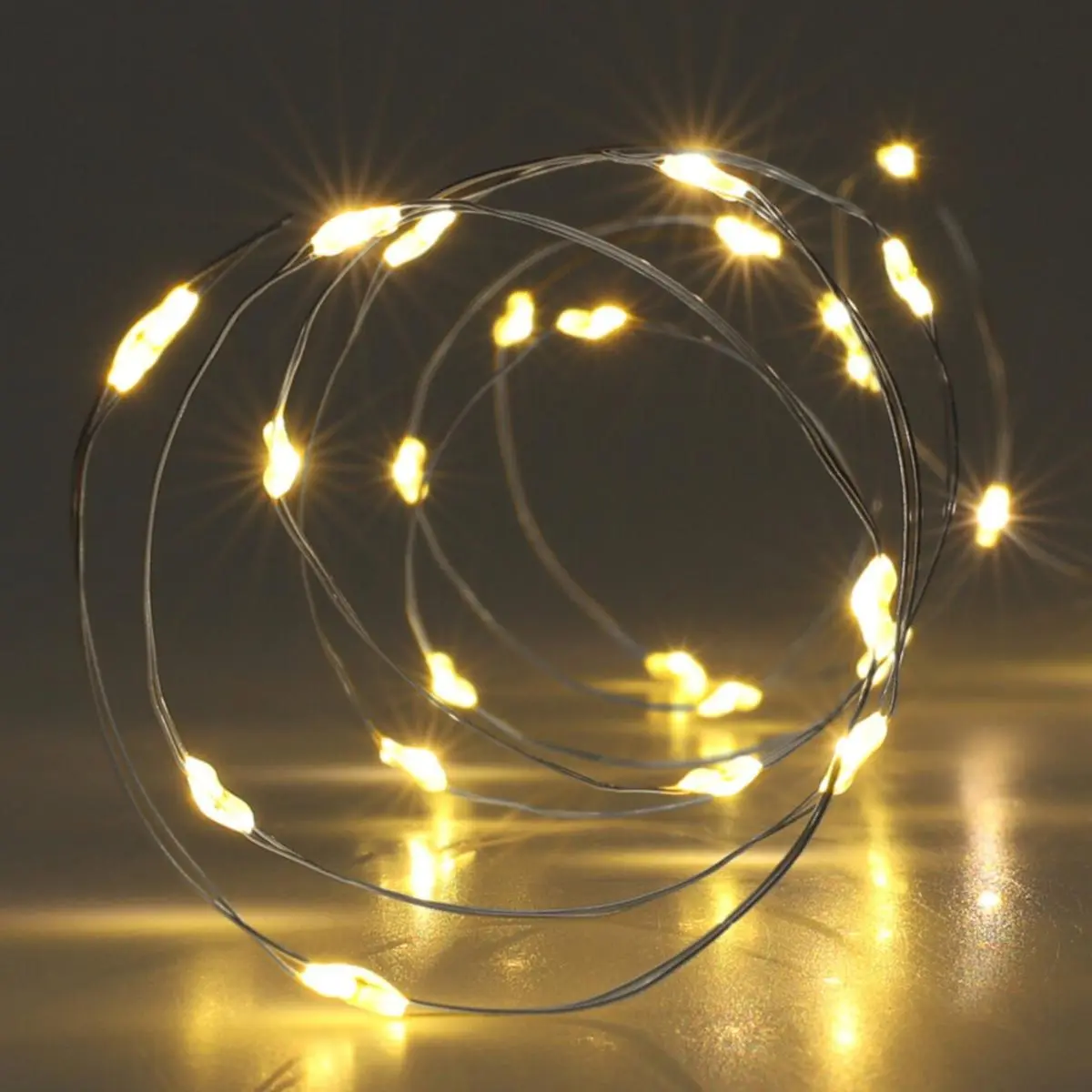 Lampki Druciki na Baterie Girlanda 100 LED Ciepły Biały Timer - Elektronika i akcesoria
