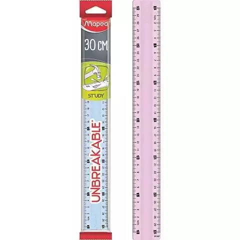 Linijka Study niełamliwa 30cm mix MAPED - Papiernicze i szkolne