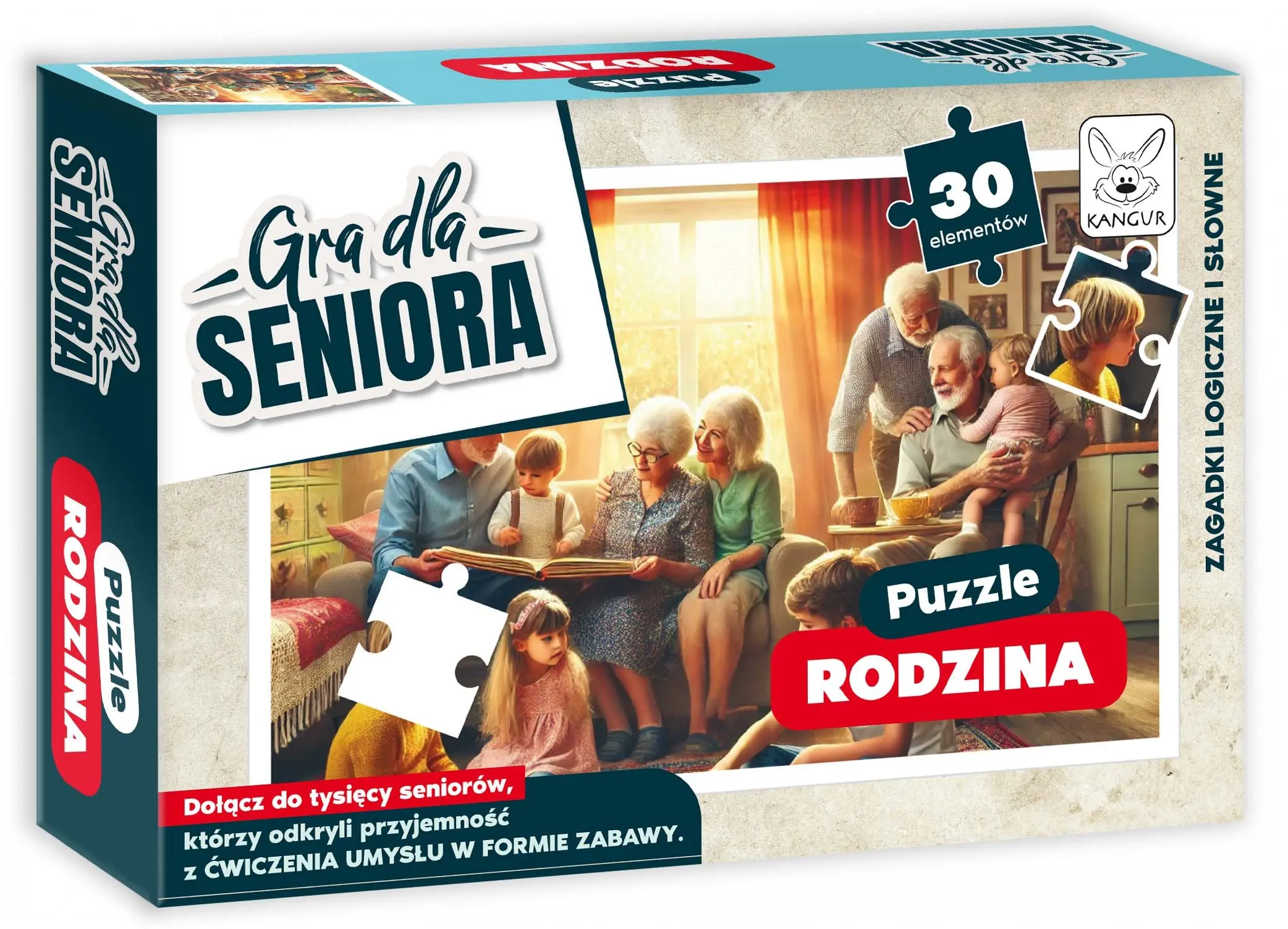 Puzzle 30 elementów. Gra dla Seniora. Rodzina - Puzzle