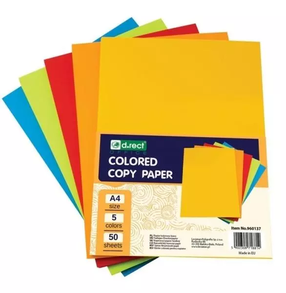 Papier A4 ksero kolorowy D.RECT - Papiernicze i szkolne