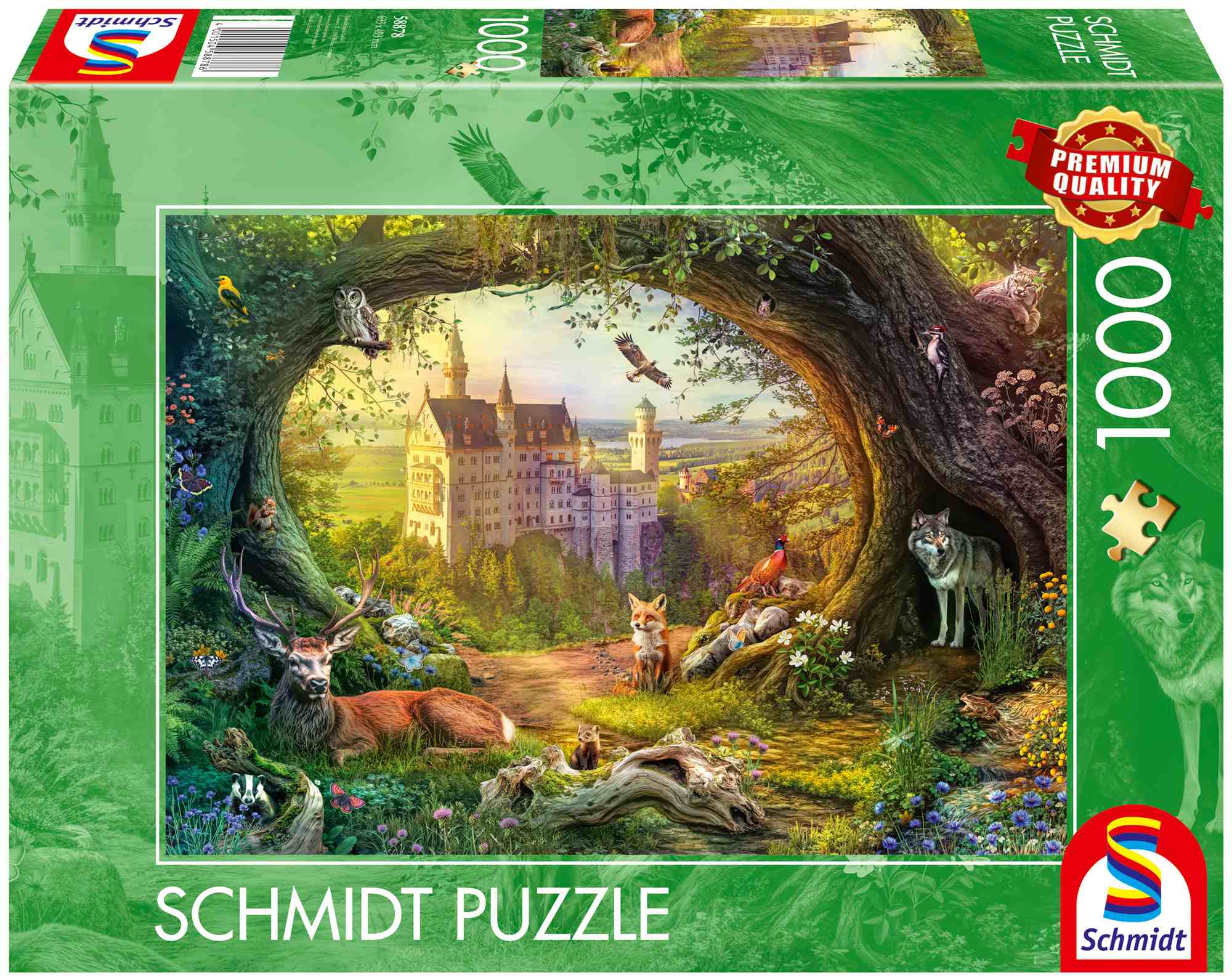 Puzzle 1000 PQ Bajkowy zamek i magiczny las 113685 - Puzzle