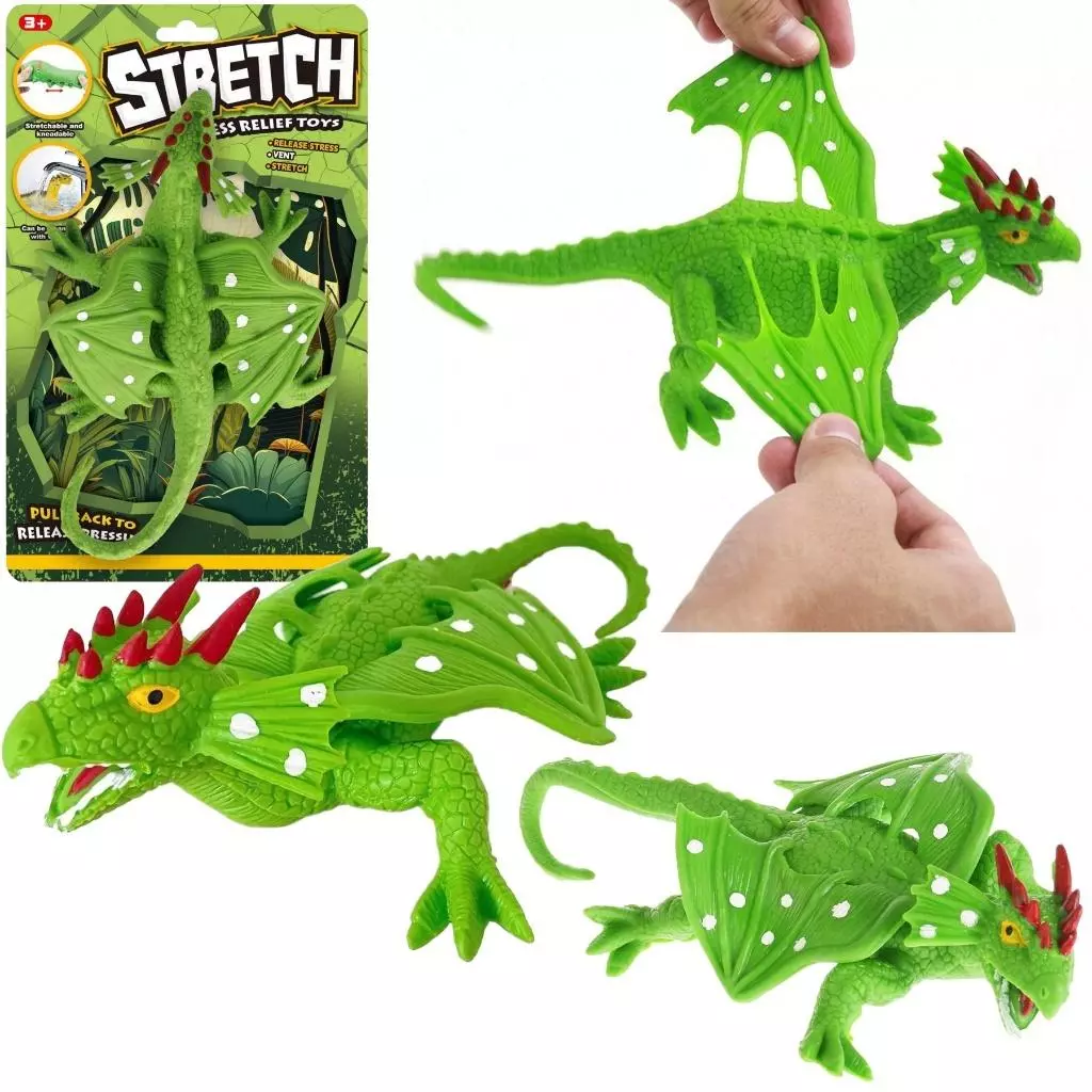Dinozaur smok zielony do rozciągania - Zabawki