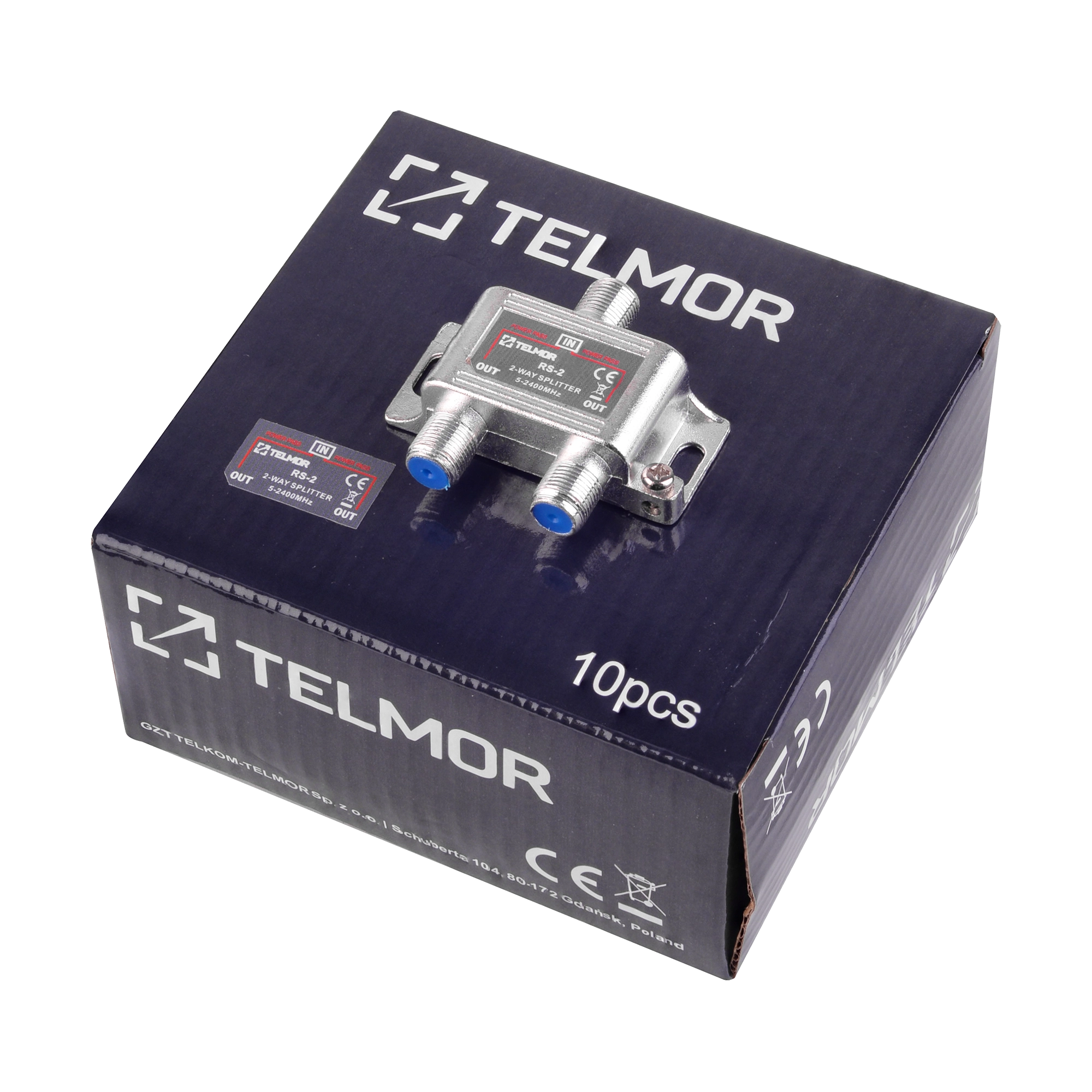 RS-2 SPLITTER 2X 2.4G DC TELMOR - Elektronika i akcesoria