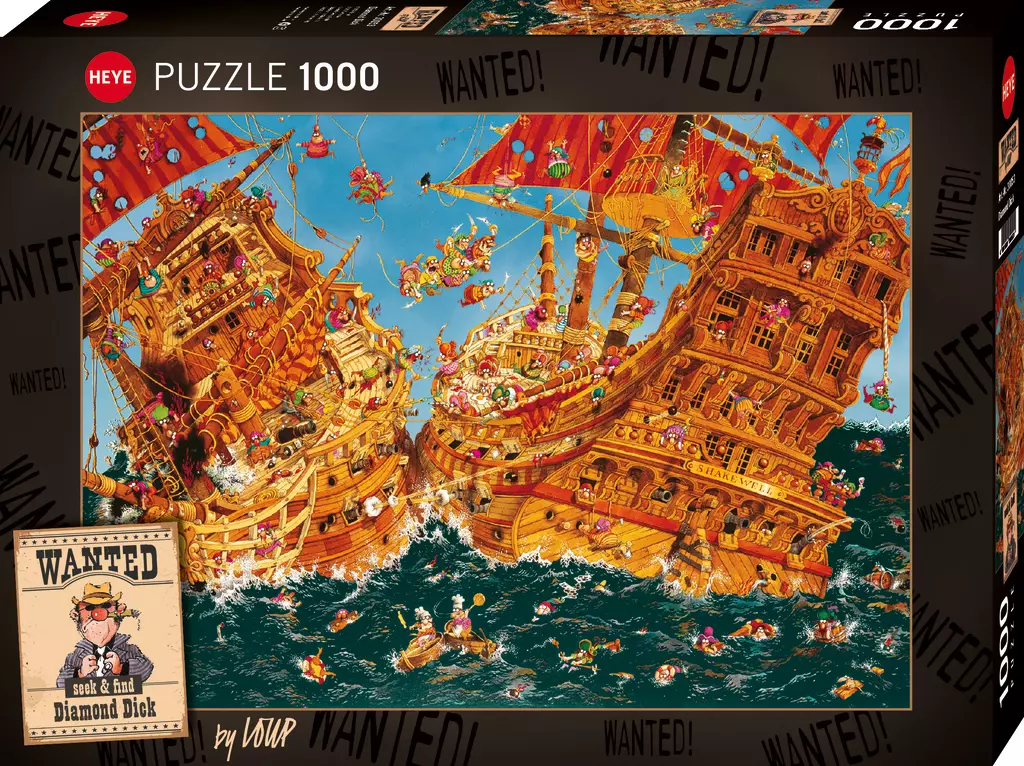 Puzzle 1000 elementów. Wanted! Dick, Loup - Puzzle