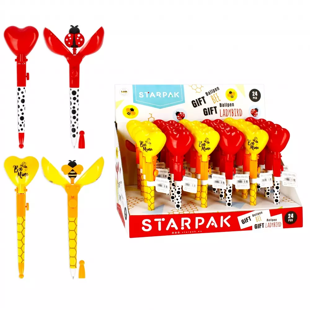 DŁugopis Zamykany Gift PszczoŁa/biedronka Starpak 491316 - Papiernicze i szkolne