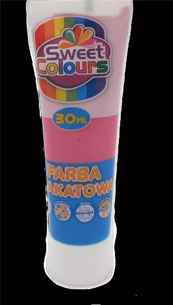 Farba plakatowa w tubie róż 30ml - Papiernicze i szkolne