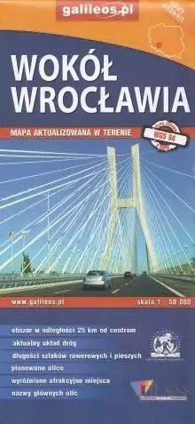 Mapa turystyczna - Wokół Wrocławia 1:50 000 - Książki