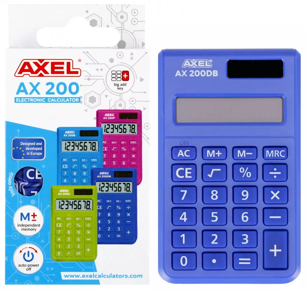 Kalkulator Axel Ax-1665db pudełko 50/200 - Papiernicze i szkolne