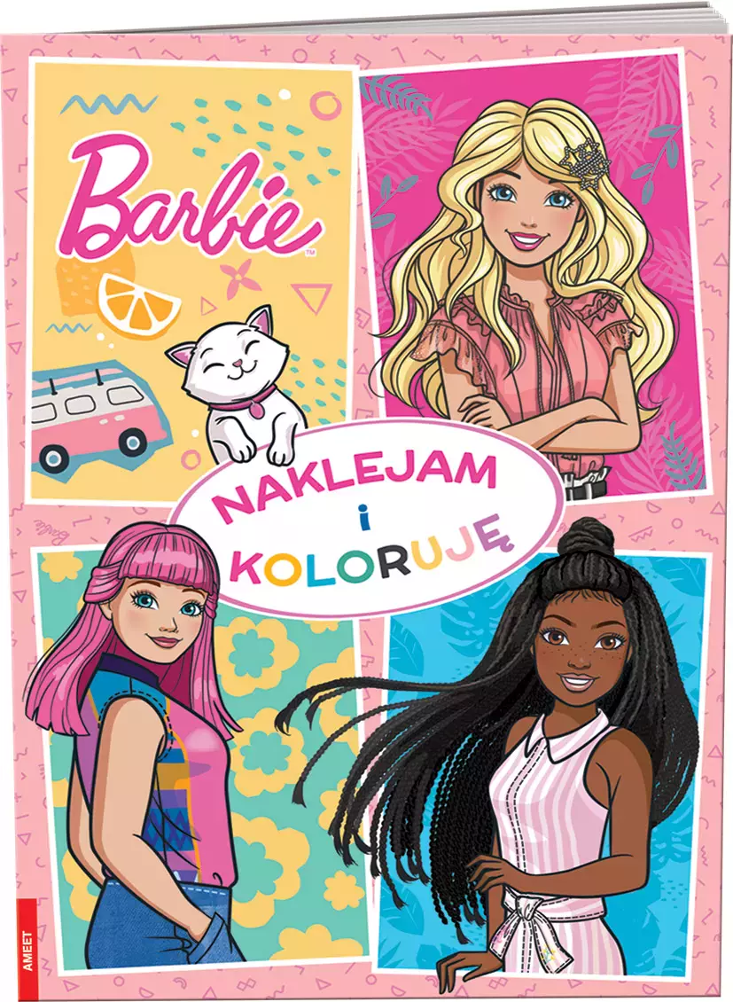 Barbie. Naklejam i koloruję - Książki