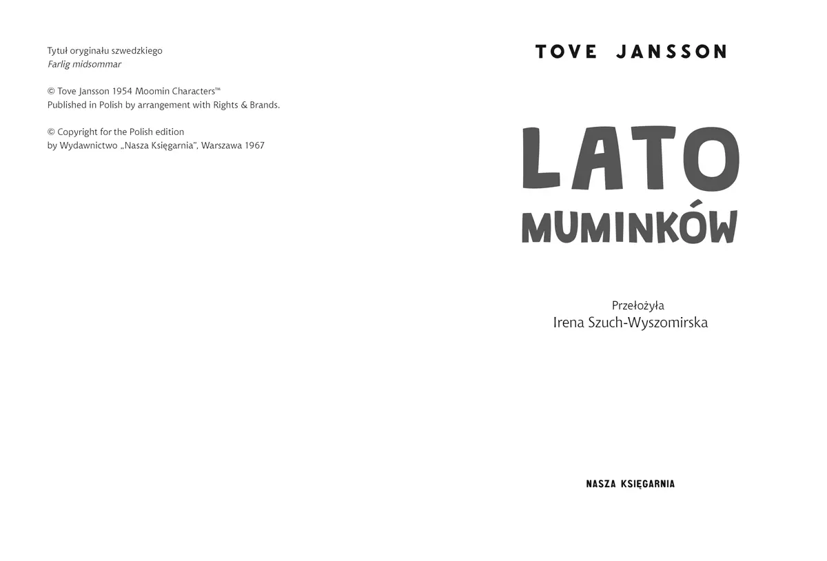 Lato Muminków - Książki