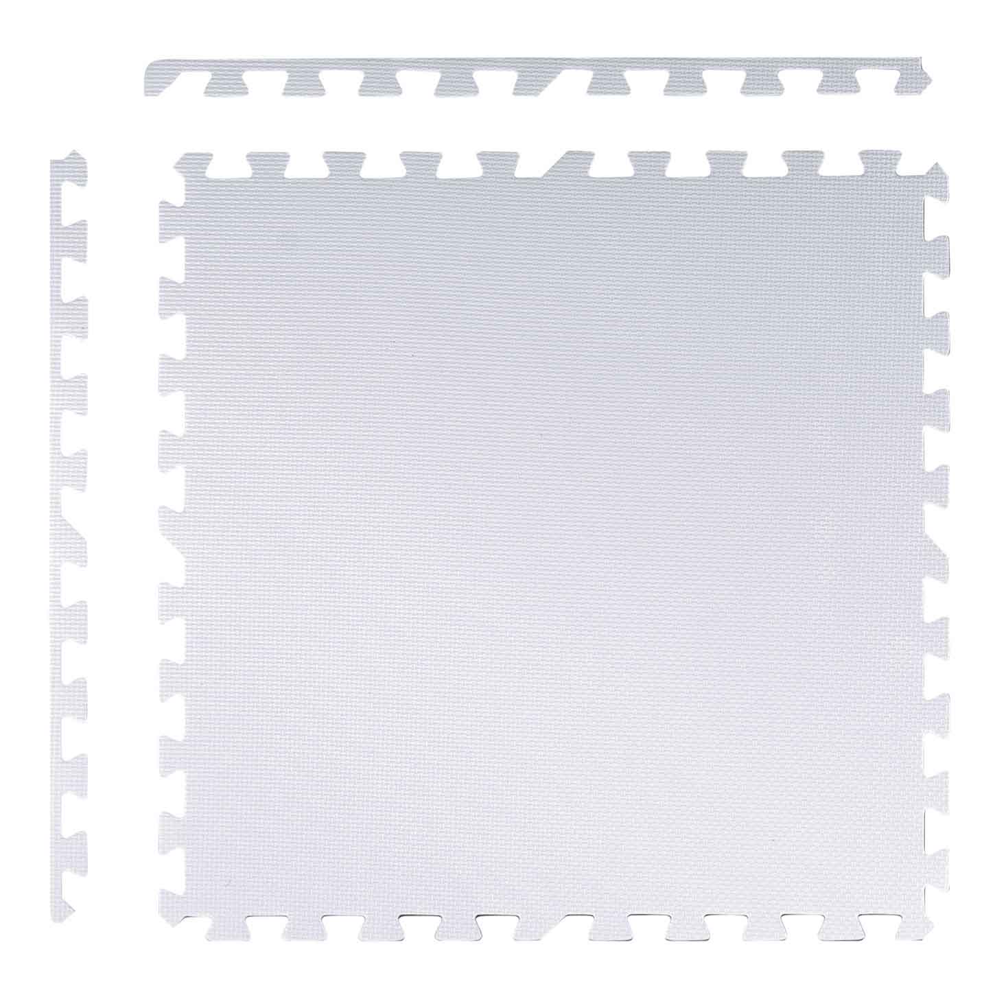 Duża mata piankowa puzzle Ricokids 60x60 cm 4 szt. brzoskwiniowo-biała - Zabawki