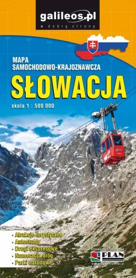Słowacja. Mapa samochodowo-krajoznawcza, 1:500 000, wydanie 8 - Książki