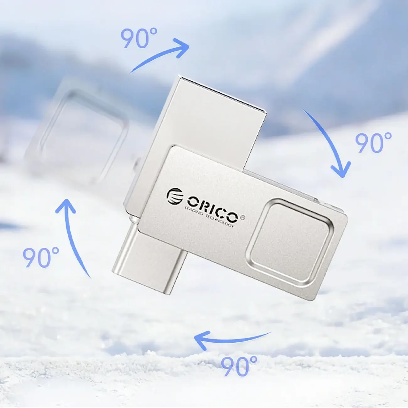 Pendrive Orico U301 128 GB USB-A USB-C USB 3.2 Gen 1 - srebrny - Elektronika i akcesoria