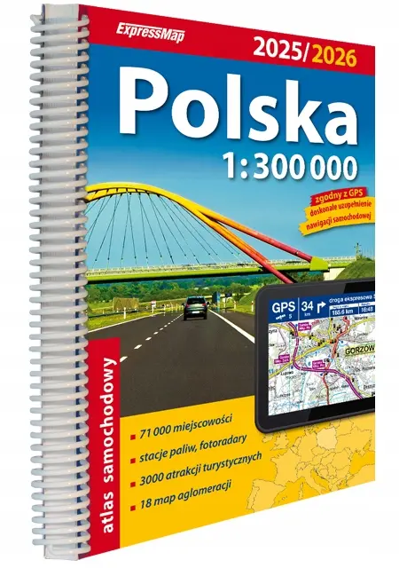 Polska atlas samochodowy 1:300 000 - Książki